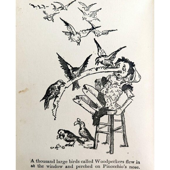 Pinocchio 1920s Illustrated Frances Brundage Raphael Tuck Artist HC Collodi WHBS - Picture 6 of 10